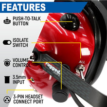 Load image into Gallery viewer, PAIR - H80 Track Talk Linkable Intercom Headsets - Bring The Conversation To The Circle Track NASCAR event