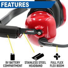 Load image into Gallery viewer, PAIR - H80 Track Talk Linkable Intercom Headsets - Bring The Conversation To The Circle Track NASCAR event