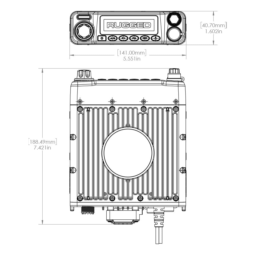 Radio Kit Plus - Rugged G1 GMRS Mobile Radio with External Speaker
