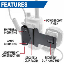 Load image into Gallery viewer, Radio and Speaker Mic Mount for Handheld Radios