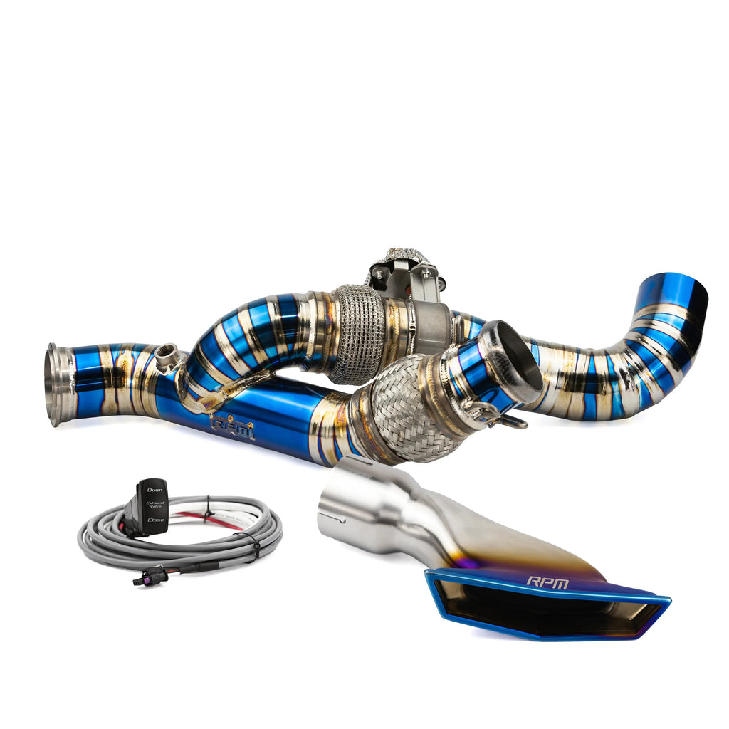 RPM Can-Am Maverick R TITANIUM 3" E-Valve Mid Pipe / Electronic Dump Valve 