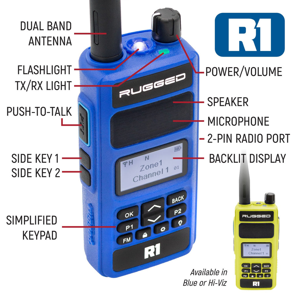 RUGGED Wired Driver and Crew Chief Racing Kit with R1 Radios