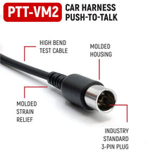 Load image into Gallery viewer, Velcro Mount Steering Wheel Push to Talk (PTT) with Coil Cord  for Car Harnesses
