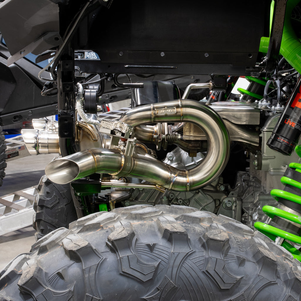 RPM Kawasaki H2 3/4 Exhaust – 2.5" Mid Pipe + Chambered Muffler | Straight or E-Valve Option