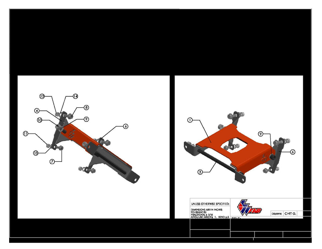L&W Fab Diff Plate Polaris RZR RS1