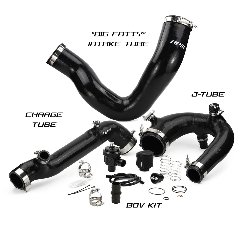 RPM Polaris RZR Turbo R & PRO XP/S Turbo Silicone Intake J-Tube, Charge Tube W/ BOV, & Intake Tube KIT