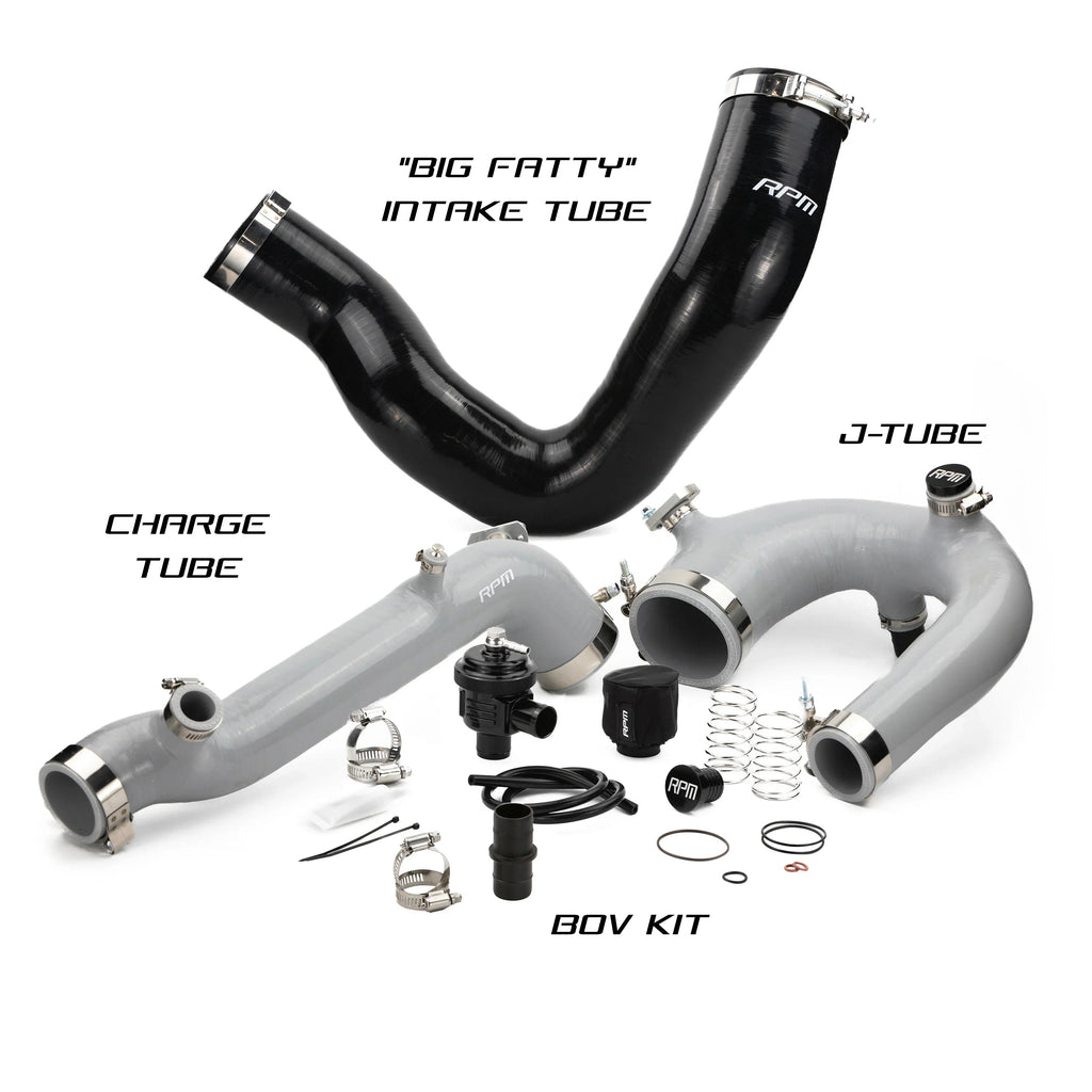 RPM Polaris RZR Turbo R & PRO XP/S Turbo Silicone Intake J-Tube, Charge Tube W/ BOV, & Intake Tube KIT