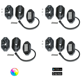 5150 Whips 187 Style Rock Lights w/ Control Harness