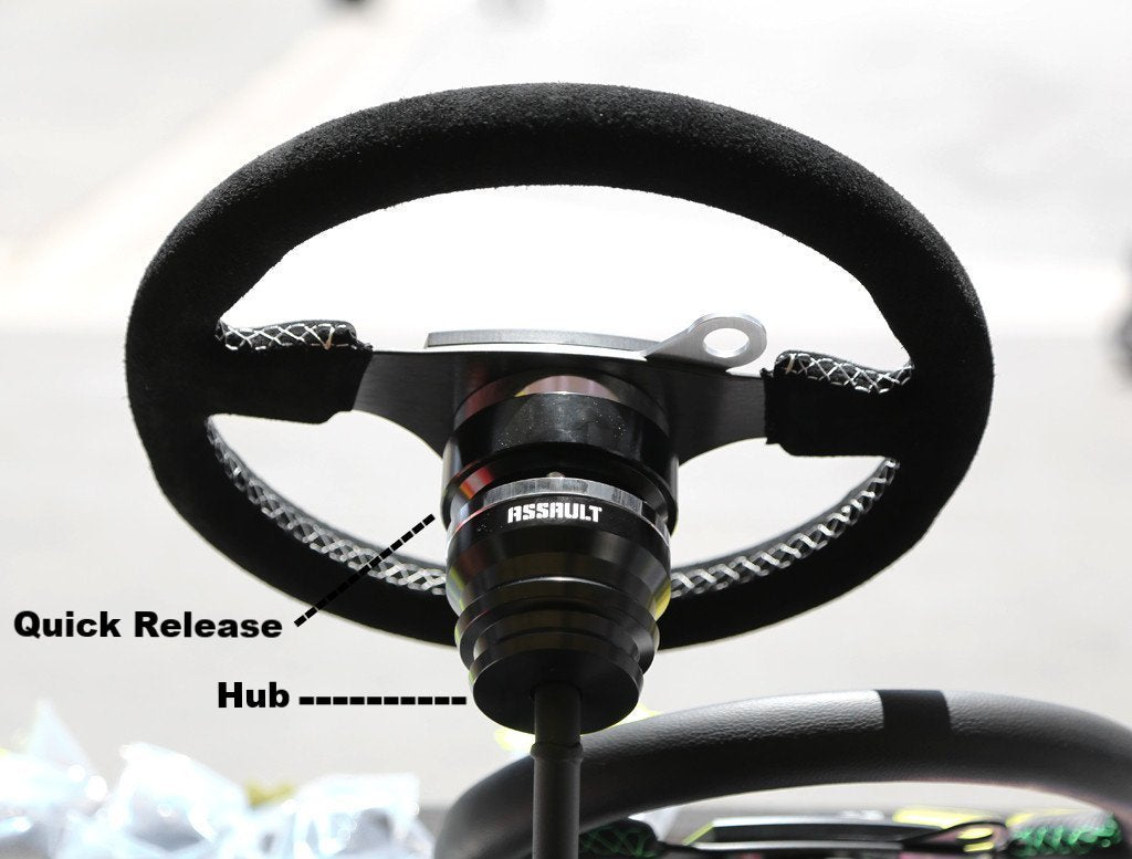 Assault Industries Tomahawk Steering Wheel with Genuine Leather (Universal)