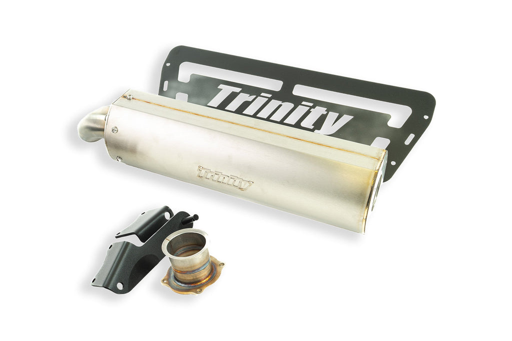 Trinity Racing 2024+ Polaris RZR XP 1000 Slip-On Single Stainless
