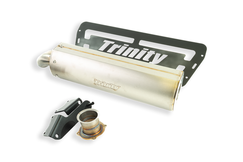 2024+ POLARIS RZR XP 1000 SLIP ON SINGLE STAINLESS MUFFLER WITH CAT - SLIP ON