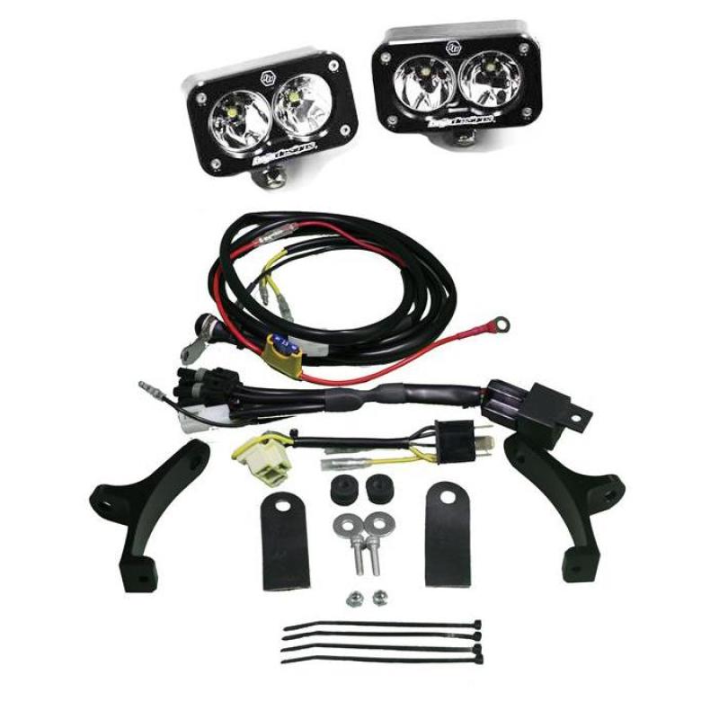 Baja Designs 201 KTM LED Light Kit featuring Squadron Pro lights, wiring harness, and mounting brackets for enhanced visibility.