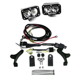 Baja Designs 201 KTM LED Light Kit featuring Squadron Pro lights, wiring harness, and mounting brackets for enhanced visibility.