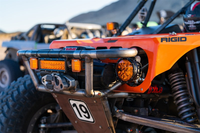 RIGID Industries 360-Series 6in SAE Fog w/ Amber PRO Lens - White (Pair)
