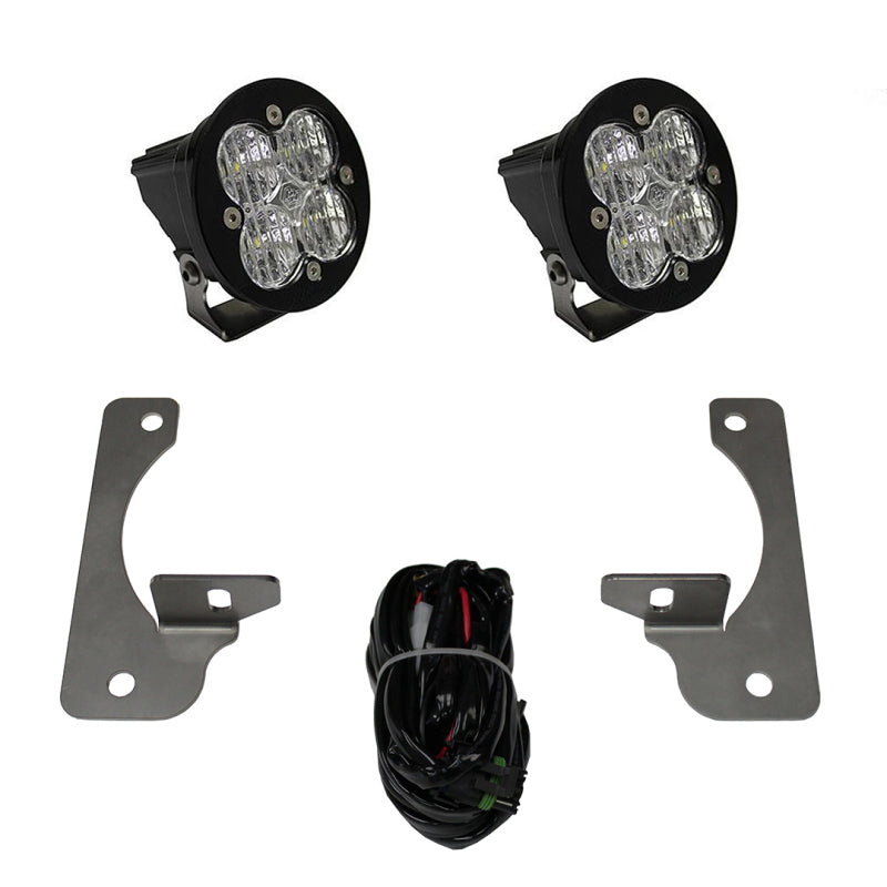 Baja Designs LED light kit for 2013-2016 Jeep JK Rubicon X/10th Anniversary with mounting brackets and wiring.