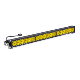 Baja Designs OnX6+ 30-inch LED light bar with amber lenses, designed for offroad driving and enhanced visibility.