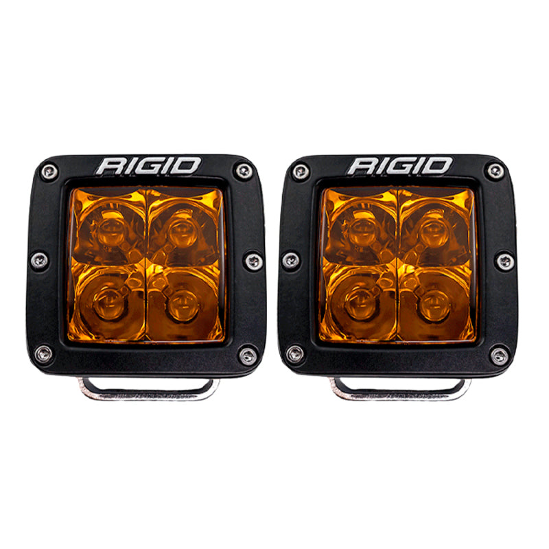 RIGID Industries D-Series Spot w/ Amber PRO Lens (Pair)