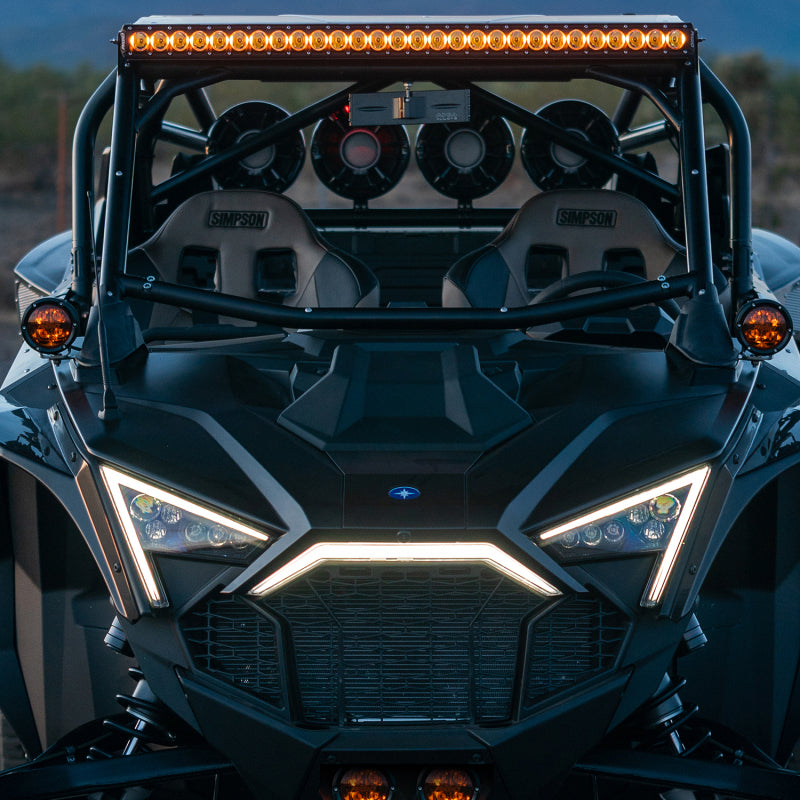 RIGID Industries 2017+ Polaris Pro R/Turbo R Revolve Amber PRO A-Pillar Light Kit