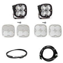 Load image into Gallery viewer, Baja Designs 2021+ Ford Bronco A Pillar Light Kit featuring Squadron Sport Spot lights, lens covers, and wiring harness.
