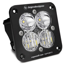 Load image into Gallery viewer, Baja Designs Squadron Sport flush mount LED light pod with clear lenses and black housing for offroad vehicles.