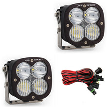 Load image into Gallery viewer, Baja Designs XL Sport Series LED light pods with driving combo pattern, featuring dual lenses and wiring harness.
