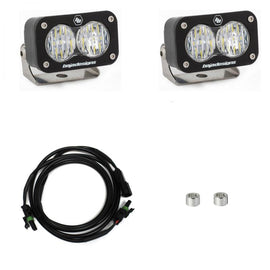 Baja Designs S2 Series Reverse Light Kit for 2017 Ford Raptor includes two lights, wiring harness, and mounting hardware.