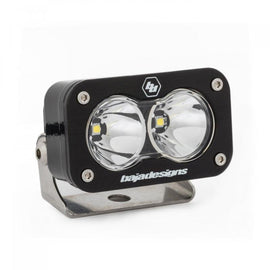 Baja Designs S2 Pro LED work light with clear lenses, featuring a durable black housing and mounting bracket.