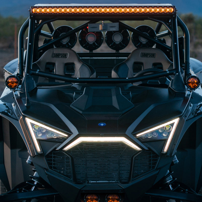 RIGID Industries 2017+ Polaris Pro R/Turbo R Revolve Amber PRO A-Pillar Light Kit