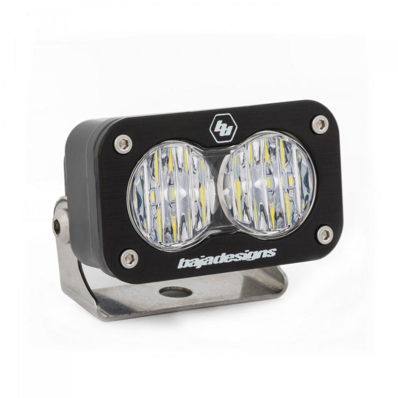 Baja Designs S2 Sport Wide Cornering Pattern LED work light with clear lens and durable black housing for offroad use.