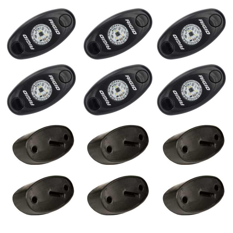 RIGID Industries Rock Light Kit- Amber (6 lights)
