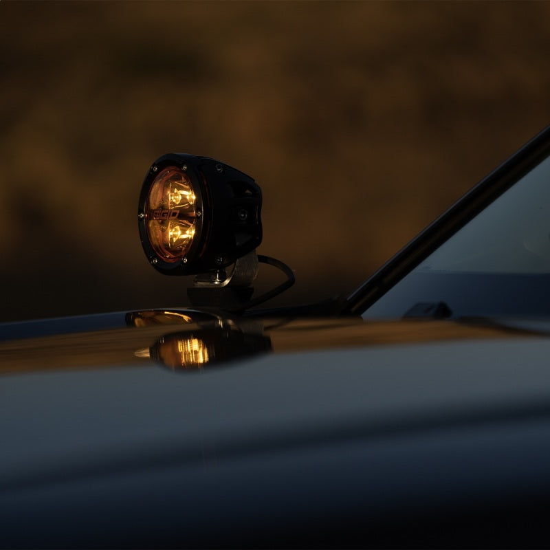 RIGID Industries 360-Series 4in Fog w/ Amber PRO Lens - White (Pair)