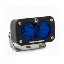 Load image into Gallery viewer, Baja Designs S2 Sport Spot Pattern LED work light with a blue lens and sturdy metal mount for offroad vehicles.