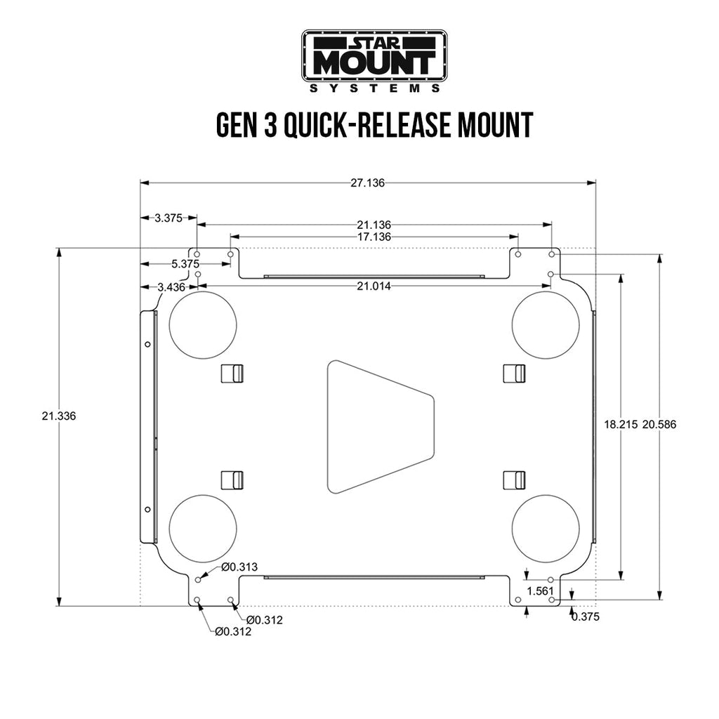 Star-Mount Quick Release for Gen 3 Voyager Mount