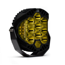 Load image into Gallery viewer, Baja Designs LP9 Sport LED driving light in amber, featuring a durable black housing and multiple LED lenses for optimal visibility.
