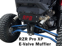 Load image into Gallery viewer, RPM RZR XPT and Pro XP E-Valve Muffler Colored Logo Back Plate