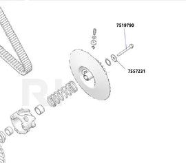 RPM RZR Pro R TITANIUM Secondary Bolt & Washer 7519790 / 7557231: HEX FLANGE M10X1.5X90