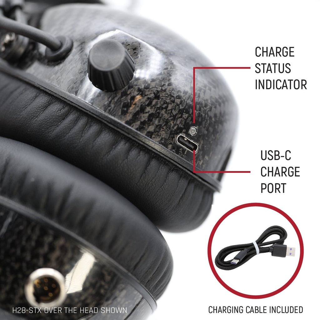 AlphaBass Carbon Fiber Stereo Headset with Bass Boost and Volume Control (OTH and BTH)