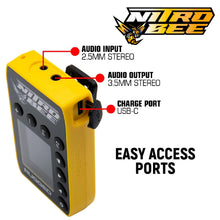 Load image into Gallery viewer, BUNDLE - H80 Track Talk Linkable Intercom Headset with NITRO BEE XTREME UHF Race Receiver and Carry Bag