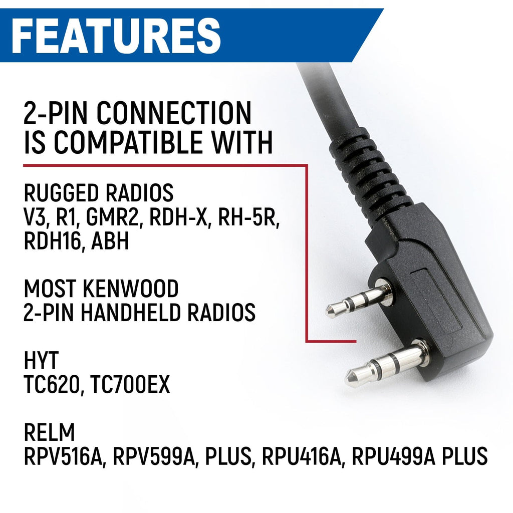 Rugged GMR2 PLUS - GMRS and FRS Two Way Handheld Radio with Hand Mic