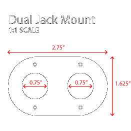 Dual Headset / Helmet Jack Flush Mount