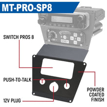 Load image into Gallery viewer, Lower Accessory Panel for Polaris Polaris RZR PRO XP, RZR Turbo R, and RZR PRO R with 2 push-to-talk holes, 12V outlet hole, and mount hole for Switch Pros 8