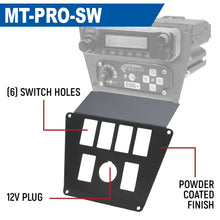 Load image into Gallery viewer, Lower Accessory Panel for Polaris Polaris RZR PRO XP, RZR Turbo R, and RZR PRO R with 6 switch holes and 12V outlet hole