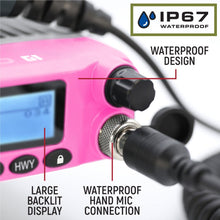 Load image into Gallery viewer, Radio Kit - Pink Rugged G1 ADVENTURE SERIES Waterproof GMRS Mobile Radio with Antenna