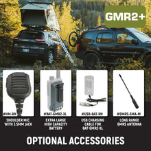 Load image into Gallery viewer, Rugged GMR2 PLUS - GMRS and FRS Two Way Handheld Radio with Mount and Intercom Cable