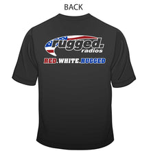 Load image into Gallery viewer, Rugged Radios AMERICAN FLAG T-Shirt - Black