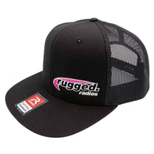 Load image into Gallery viewer, Rugged Radios PINK Flat Bill Snapback Hat - Black