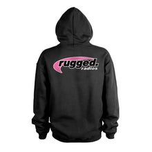 Load image into Gallery viewer, Rugged Radios PINK Pullover Hoodie - Black