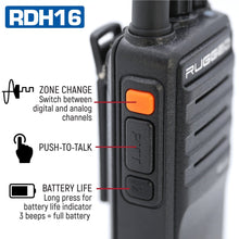 Load image into Gallery viewer, Rugged RDH16 - Business Band Two Way Handheld Radio - Digital and Analog