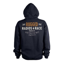 Load image into Gallery viewer, Rugged Radios VINTAGE RACE Pullover Hoodie - Navy Blue