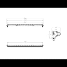Load image into Gallery viewer, Baja Designs S8 40-inch LED light bar dimensions and design specifications for offroad vehicle lighting.